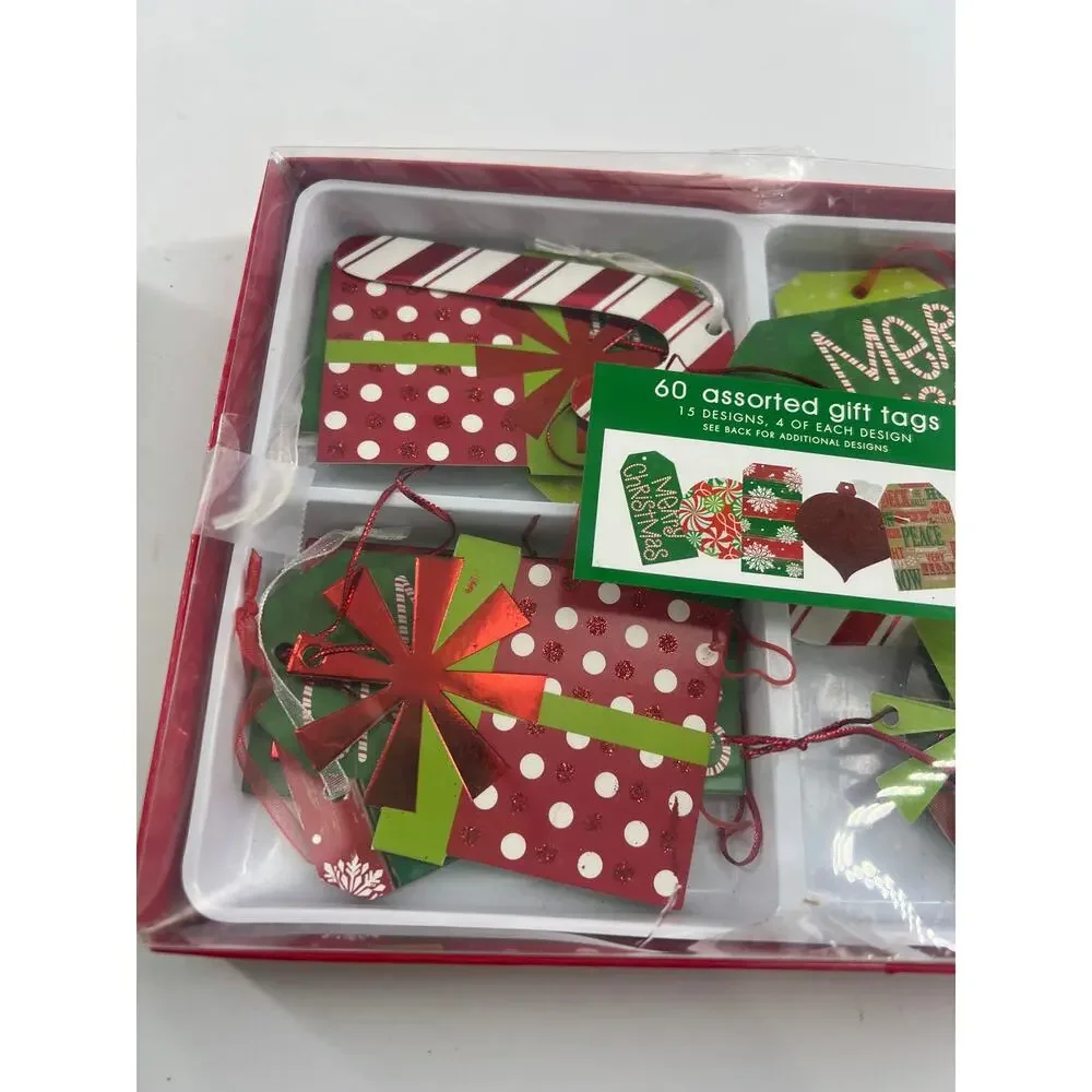 Set of Christmas Name Tags Presents Wrapping Holiday 50+ - Picture 5 of 8